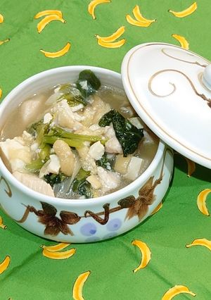 チンゲン菜と油揚げの酸辣湯😊-レシピのメイン写真