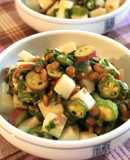 納豆と夏野菜のネバネバサラダ