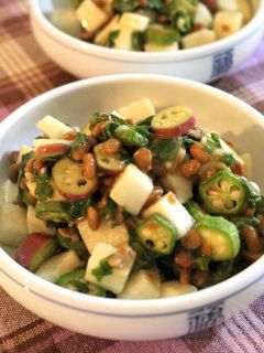 納豆と夏野菜のネバネバサラダ-レシピのメイン写真