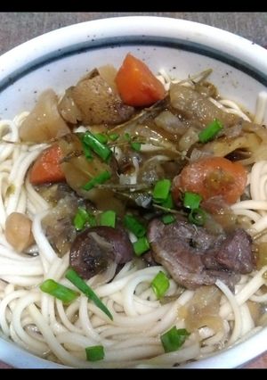 イノシシ肉のうどん-レシピのメイン写真