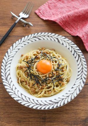 和風♪納豆ペペロンチーノ【唐辛子なし】-レシピのメイン写真