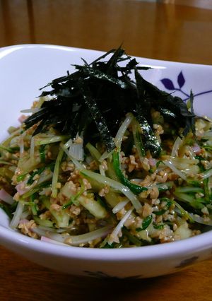 ひき割り納豆と水菜の和え物-レシピのメイン写真
