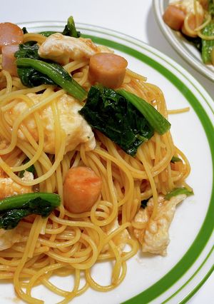 ほうれんそうとモッツァレラチーズのパスタ-レシピのメイン写真