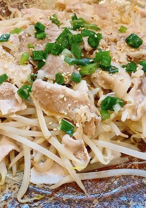 レンジで簡単☆豚バラもやしの旨ダレ蒸し-レシピのメイン写真