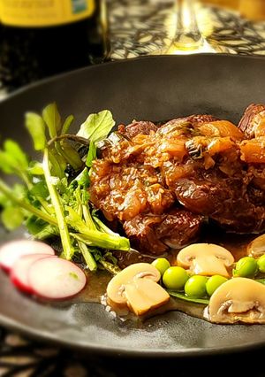 魅惑の牛肉の葱まみれ♪赤ワイン煮込み-レシピのメイン写真