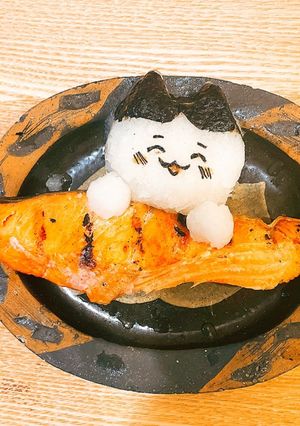ハチワレ　大根おろし　キャラ弁-レシピのメイン写真