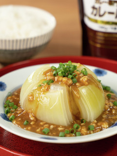 丸ごと⽟ねぎのカレーそぼろ餡-レシピのメイン写真