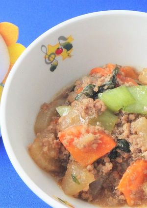 ミンチ肉で大根と青梗菜のあんかけ★尾張旭-レシピのメイン写真