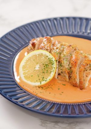 ロゼクリームチキンで大人バレンタイン♥-レシピのメイン写真