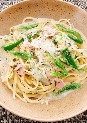 きざみ海苔クリームのスープパスタ-レシピのメイン写真