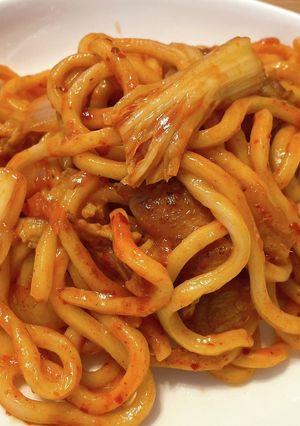 焼きキムチうどん-レシピのメイン写真