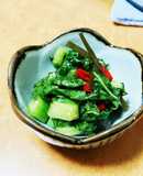 野沢菜で2種類の漬物を簡単に作る。