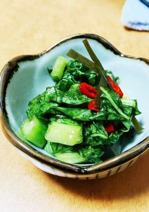 野沢菜で2種類の漬物を簡単に作る。-レシピのメイン写真