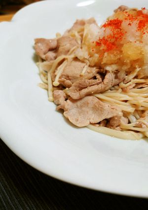 えのきと豚肉のおろしポン酢がけ-レシピのメイン写真