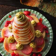 รูปของ ひと口パンケーキのツリー仕立て