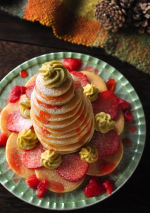 ひと口パンケーキのツリー仕立て-レシピのメイン写真