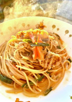 コンビニプルコギで、パスタ-レシピのメイン写真