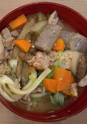 豚汁うどん！！これだけで一食完結！-レシピのメイン写真