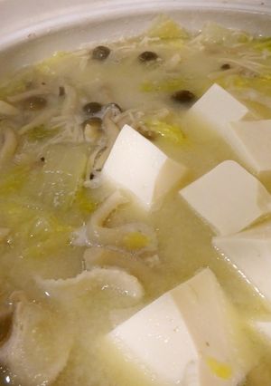 簡単あったか白菜ときのこの味噌鍋-レシピのメイン写真