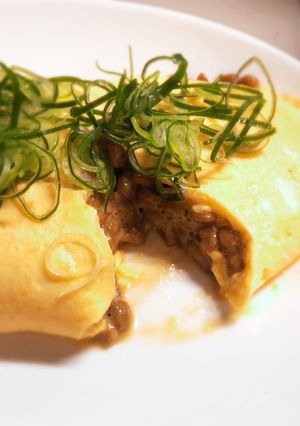 残りがちな納豆の消費に!納豆オムレツ-レシピのメイン写真