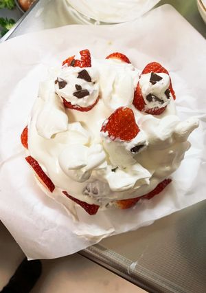 少ない道具と材料で短時間クリスマスケーキ-レシピのメイン写真