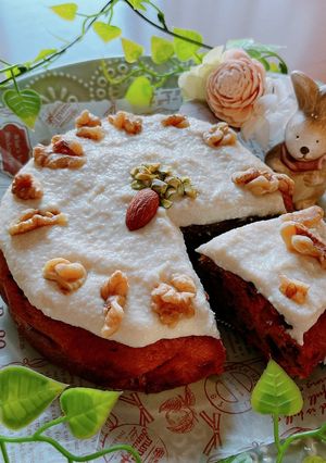 ☆豆腐クリームの米粉キャロットケーキ☆-レシピのメイン写真