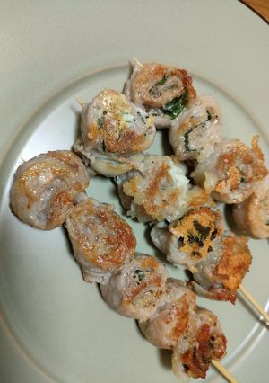 豚肉で大葉とチーズをクルクル巻いたん-レシピのメイン写真