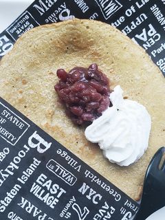 あずきと生クリームのそば粉クレープ!-レシピのメイン写真