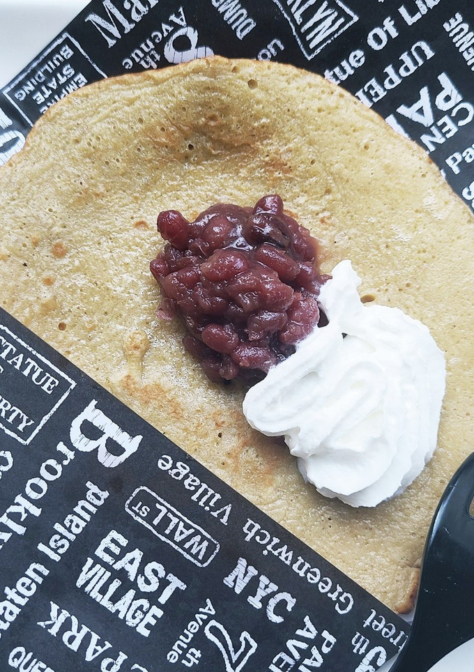 あずきと生クリームのそば粉クレープ！-レシピのメイン写真