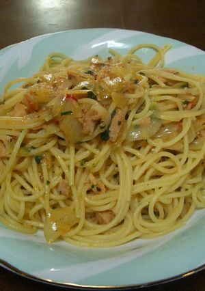 ツナとトマトのにんにくパスタ-レシピのメイン写真