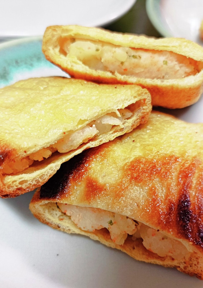 大人気！油揚げのじゃがマヨはさみ焼き-レシピのメイン写真