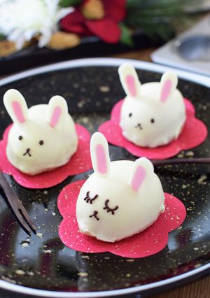 うさぎ年ケイク（柚子＆栗のバターケイク）-レシピのメイン写真