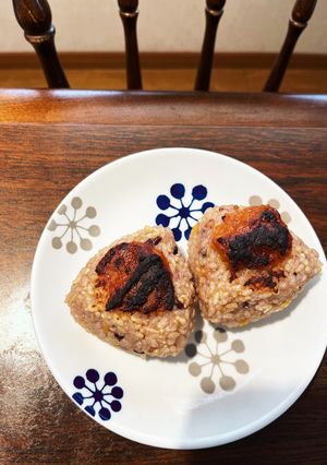 玄米十六穀米柚子味噌焼きお握り-レシピのメイン写真