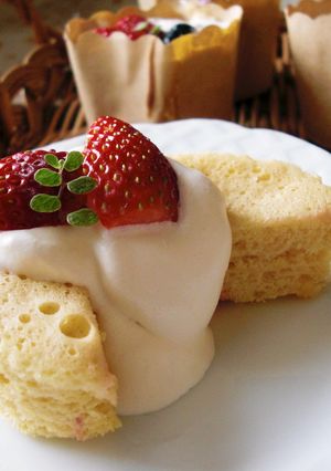 超簡単！レンジでスポンジケーキ！-レシピのメイン写真