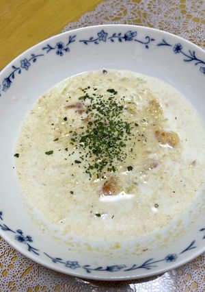 完熟柿でクリームスープ-レシピのメイン写真