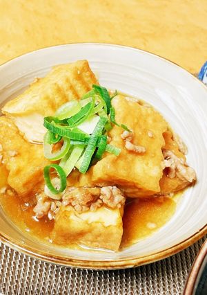 厚揚げと挽肉の旨煮-レシピのメイン写真