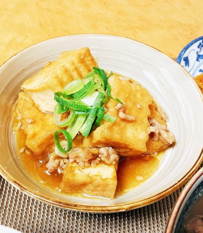 厚揚げと挽肉の旨煮 by kuisugiマサ 【クックパッド】 簡単おいしい