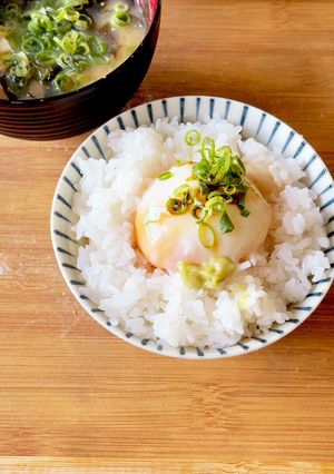 温泉卵の卵かけご飯★わさび醤油添え-レシピのメイン写真