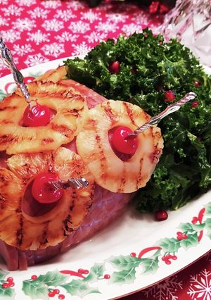 クリスマスにハムと焼きパイナップル-レシピのメイン写真