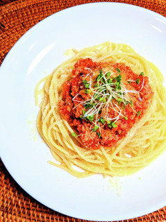 チキンミートソースのスパゲッティ-レシピのメイン写真