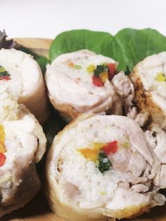 チキンのピラフロール 2022クリスマス-レシピのメイン写真