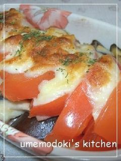 茄子とエリンギとトマトのチーズ焼き-レシピのメイン写真