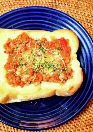 ミートソースのトースト-レシピのメイン写真