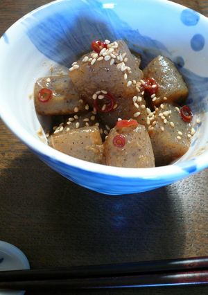 こんにゃくの味噌きんぴら-レシピのメイン写真