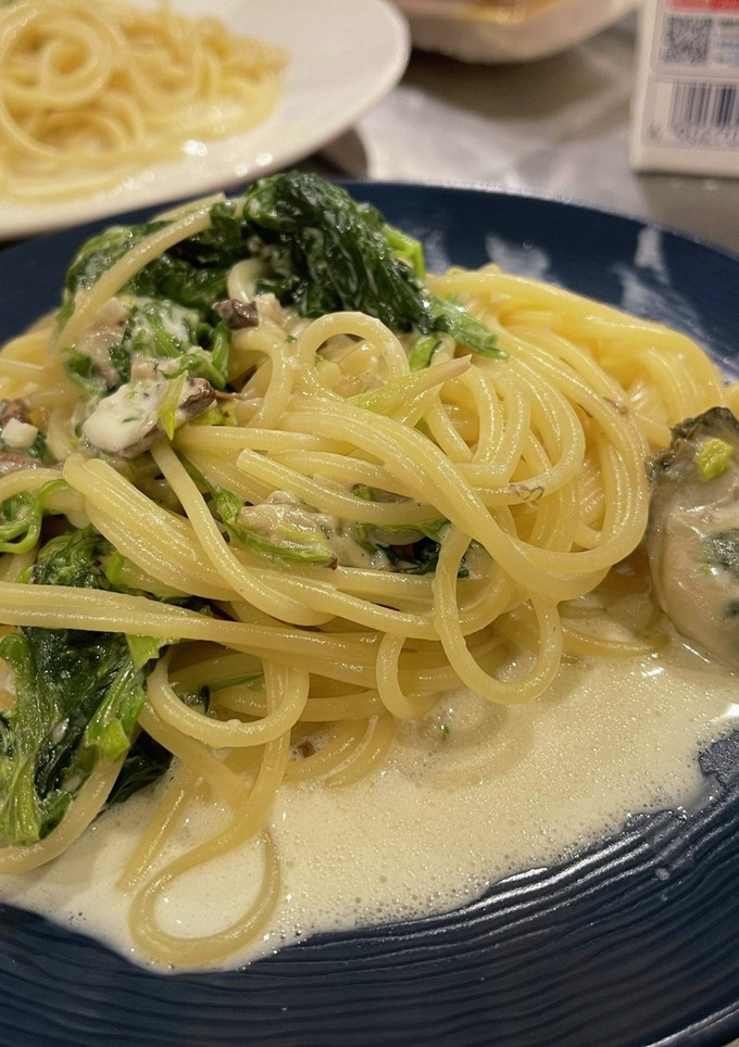牡蠣とほうれん草のクリームパスタ-レシピのメイン写真