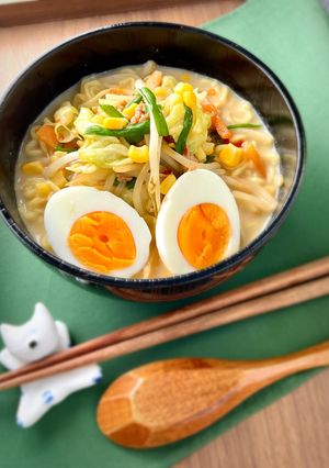 牛乳活用⭐︎ポタージュ味噌ラーメン-レシピのメイン写真