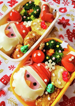 キャラ弁☆クリスマス☆サンタさん弁当☆-レシピのメイン写真