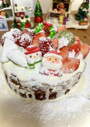ふわふわ粉雪♪クリスマスケーキ-レシピのメイン写真