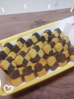 チェック柄 米粉クッキー☆卵、乳製品なし-レシピのメイン写真