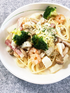 シーフードのチャウダー風スープパスタ-レシピのメイン写真